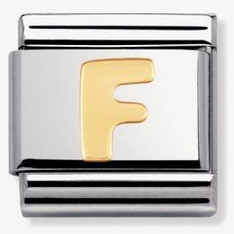  Nomination CLASSIC Gold Letters F Charm 030101-06