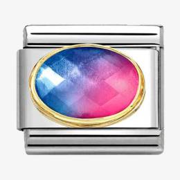 Nomination CLASSIC Blue & Fuschia Gradient Faceted Stone Charm 030612-036