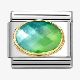 Nomination CLASSIC Blue & Green Gradient Faceted Stone Charm 030612-037