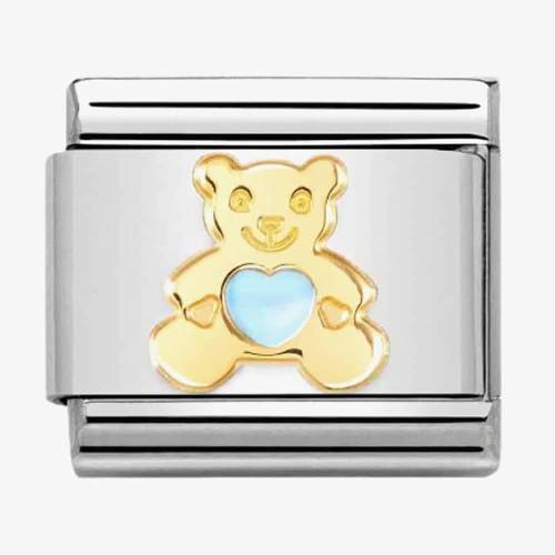 Nomination CLASSIC Composable Blue Enamel Bear Heart Charm 030272-65 - 0