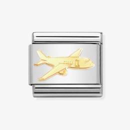 Nomination CLASSIC Composable Gold Aeroplane Charm 030162-75