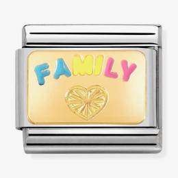 Nomination CLASSIC Composable Gold Family with Heart Charm 030284-57