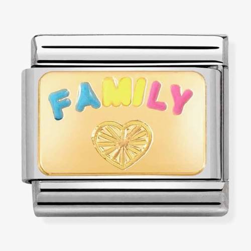 Nomination CLASSIC Composable Gold Family with Heart Charm 030284-57 - 0