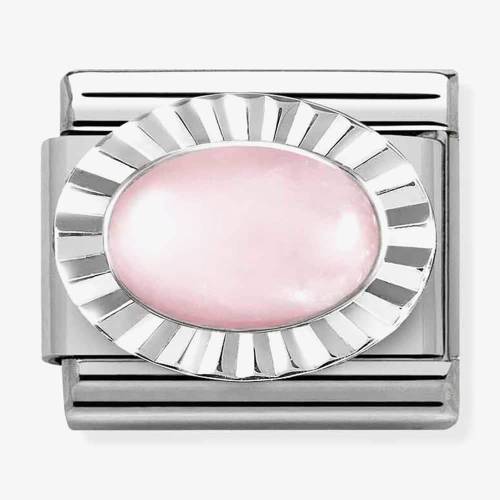 Nomination CLASSIC Composable Oval Pink Quartz Fluted Bezel Charm 330507-39 - 0