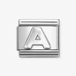 Nomination CLASSIC Composable Oxidised Silver Letter A Charm 330113/01