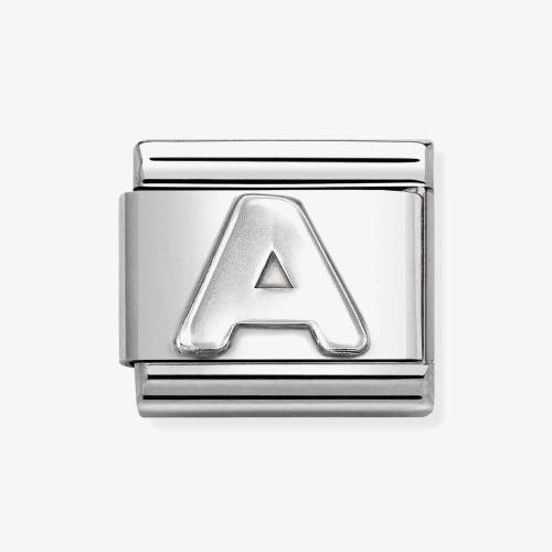 Nomination CLASSIC Composable Oxidised Silver Letter A Charm 330113/01 - 0