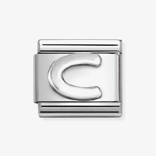 Nomination CLASSIC Composable Oxidised Silver Letter C Charm 330113-03 - 0