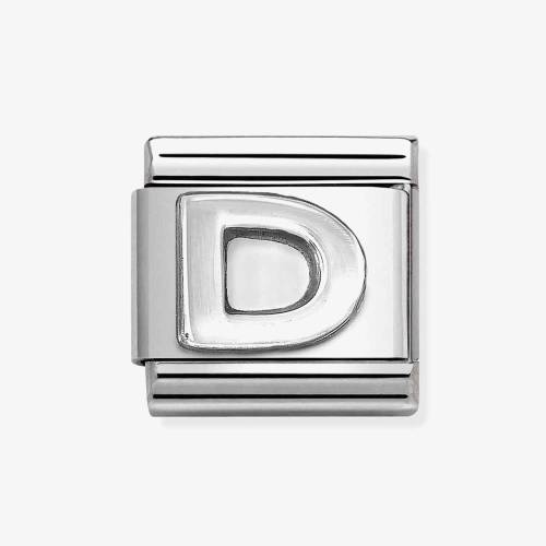 Nomination CLASSIC Composable Oxidised Silver Letter D Charm 330113/04 - 0