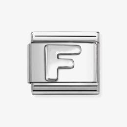 Nomination CLASSIC Composable Oxidised Silver Letter F Charm 330113-06