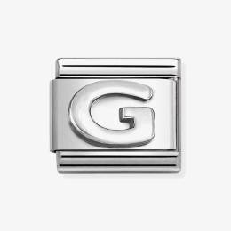 Nomination CLASSIC Composable Oxidised Silver Letter G Charm 330113-07