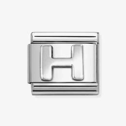 Nomination CLASSIC Composable Oxidised Silver Letter H Charm 330113-08