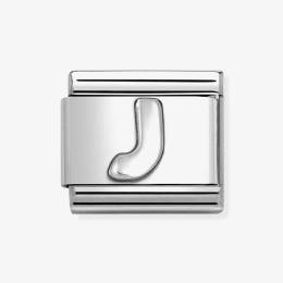 Nomination CLASSIC Composable Oxidised Silver Letter J Charm 330113-10