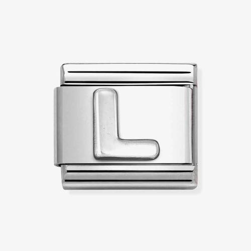 Nomination CLASSIC Composable Oxidised Silver Letter L Charm 330113-12 - 0