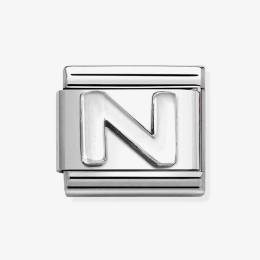 Nomination CLASSIC Composable Oxidised Silver Letter N Charm 330113-14