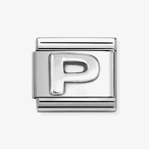 Nomination CLASSIC Composable Oxidised Silver Letter P Charm 330113-16 - 0