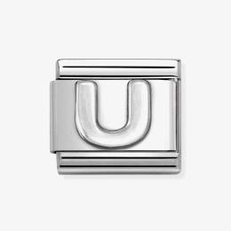 Nomination CLASSIC Composable Oxidised Silver Letter U Charm 330113/21