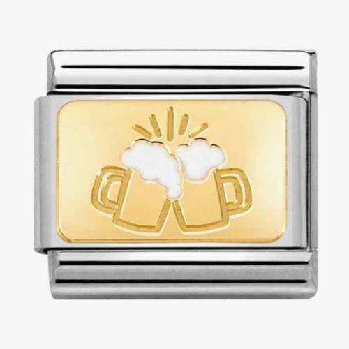 Nomination CLASSIC Composable Plates Beer Cheers Charm 030284-51 - 0