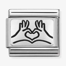 Nomination CLASSIC Composable Plates Hands To Heart Charm 330109/58