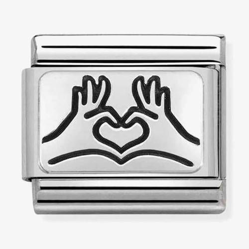 Nomination CLASSIC Composable Plates Hands To Heart Charm 330109/58 - 0