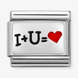 Nomination CLASSIC Composable Plates I And U heart Charm 330208-51