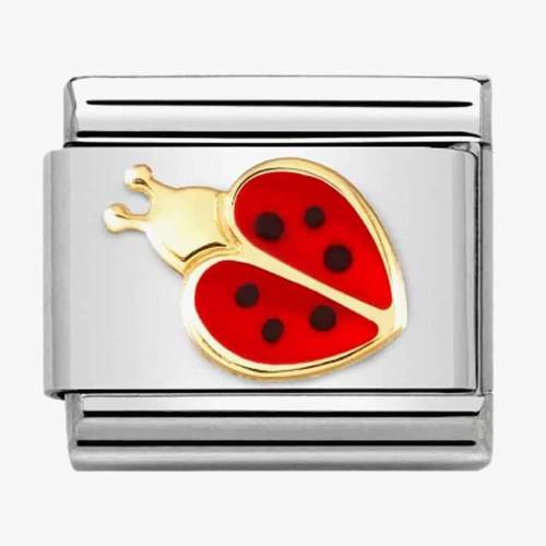 Nomination CLASSIC Composable Red & Black Enamel Ladybug Charm 030272-69 - 0