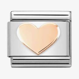 Nomination CLASSIC Composable Romance Flat Heart Charm 430104-37