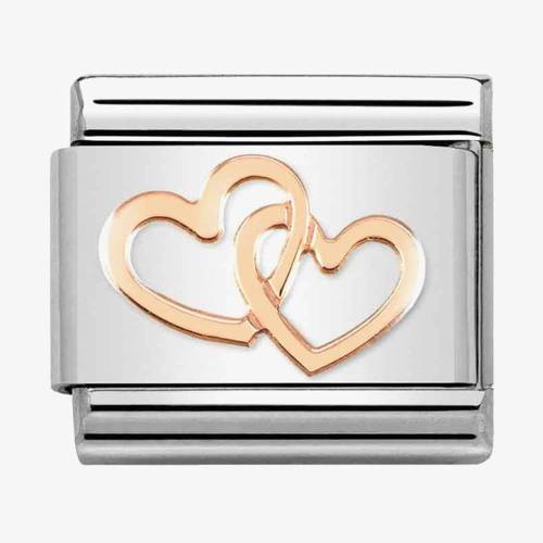 Nomination CLASSIC Composable Romance Linked Hearts Charm 430104-41 - 0