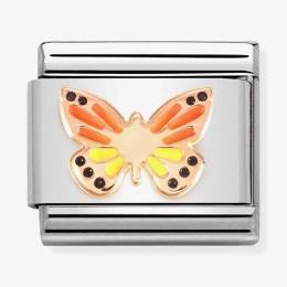 Nomination CLASSIC Composable Rose Gold Rainbow Butterfly Charm 430202-17