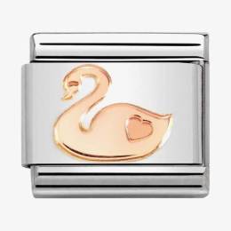 Nomination CLASSIC Composable Rose Gold Swan Charm 430104-55