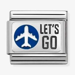 Nomination CLASSIC Composable Sterling Silver Enamel Lets Go Charm 330206/31