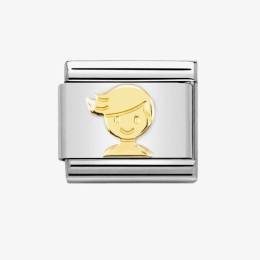 Nomination CLASSIC Composable Yellow Gold Boy Charm 030162-72