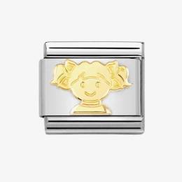 Nomination CLASSIC Composable Yellow Gold Girl Charm 030162-73