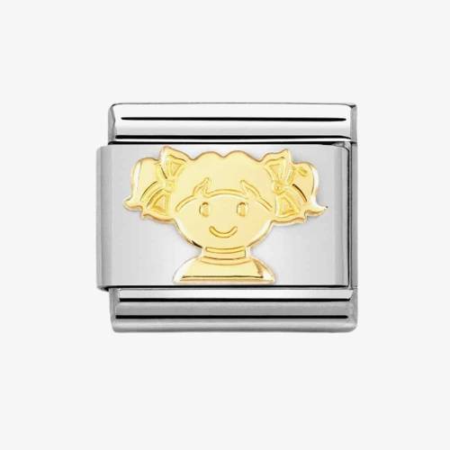 Nomination CLASSIC Composable Yellow Gold Girl Charm 030162-73 - 0