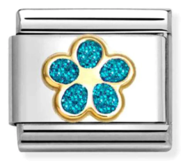 NOMINATION CLASSIC GLITTER,STEEL, ENAMEL, 18K GOLD DOUBLE 030220-16