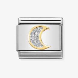 Nomination Classic Glitter Symbols Gold 'Moon' Charm 030220-05