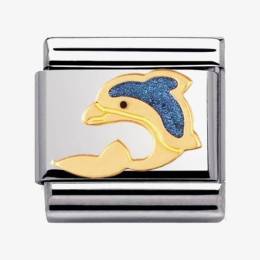 Nomination CLASSIC Gold Animals of the Sea Dolphin Charm 030213-01