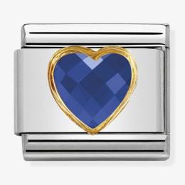 Nomination CLASSIC Gold Blue Heart Charm 030610-007