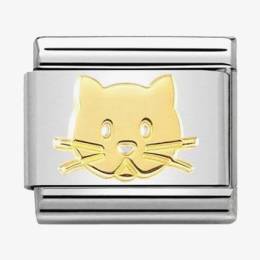 Nomination CLASSIC Gold Cat Face Charm 030162-53