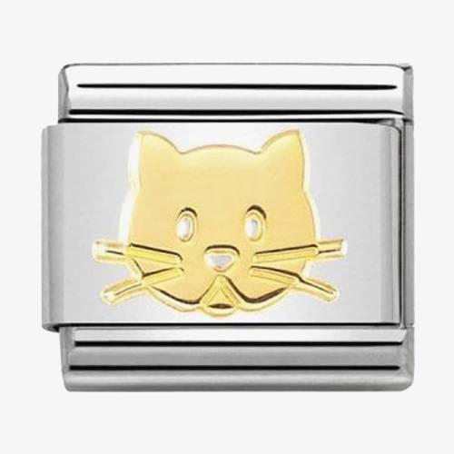 Nomination CLASSIC Gold Cat Face Charm 030162-53 - 0