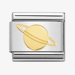 Nomination CLASSIC Gold Cosmo Relief Planet Charm 030161-10