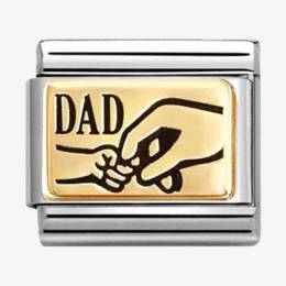 Nomination CLASSIC Gold Dad Holding Hands Charm 030166-37