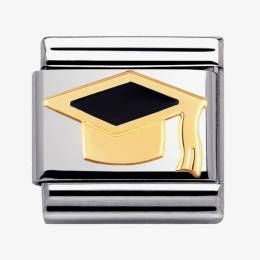 Nomination CLASSIC Gold Daily Life Black Graduate Hat Charm 030223/08 