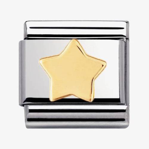 Nomination CLASSIC Gold Daily Life Flat Star Charm 030110-17 - 0