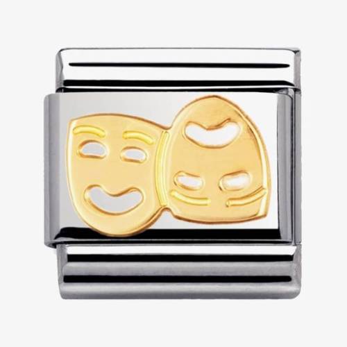 Nomination CLASSIC Gold Daily Life Masks Charm 030110-01 - 0