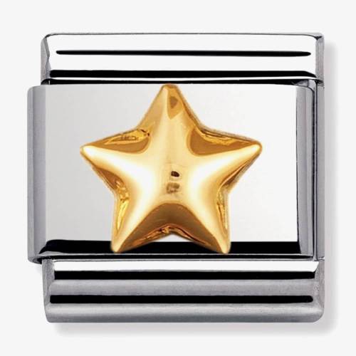 Nomination CLASSIC Gold Daily Life Raised Star Charm 030110-12 - 0