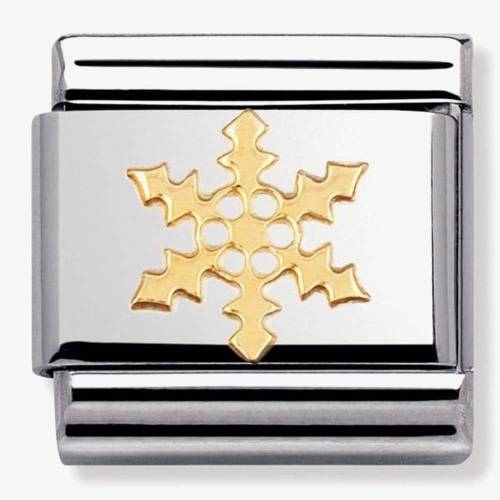 Nomination CLASSIC Gold Daily Life Snowflake Charm 030109-14 - 0