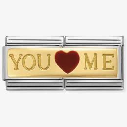 Nomination CLASSIC Gold Double Engraved You and Me Charm 030720/01