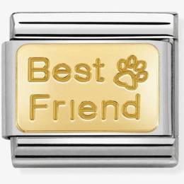 Nomination CLASSIC Gold Engraved Best Friend Paw Charm 030121-50