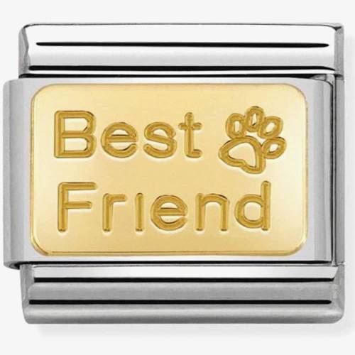 Nomination CLASSIC Gold Engraved Best Friend Paw Charm 030121-50 - 0