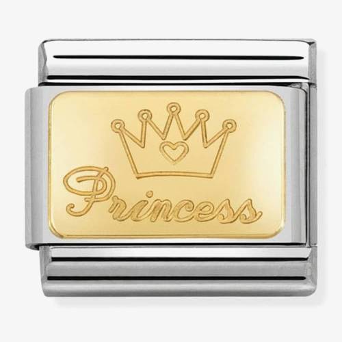 Nomination CLASSIC Gold Engraved Signs Princess Charm 030121-47 - 0